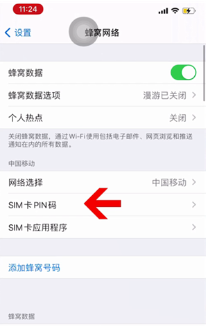 措勤苹果14维修网分享如何给iPhone14的SIM卡设置密码 